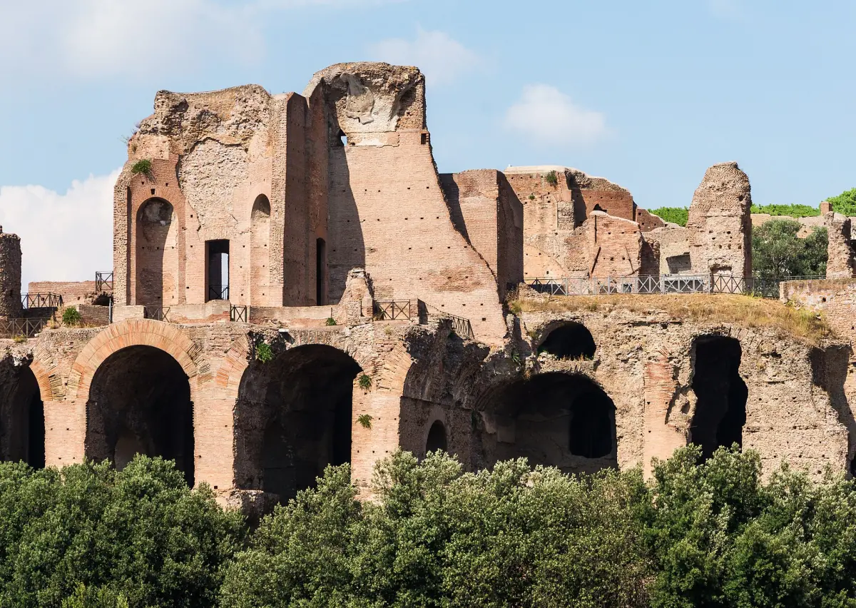 The Palatine Hill seen from the Circus Maximus